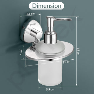 Plantex J4 Stainless Steel Liquid Soap Dispenser/Shampoo Dispenser for Wash Basin/Hand Wash Dispenser Wall Mounted/Bathroom Accessories (Chrome Finish) Angel