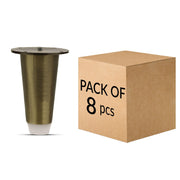 Plantex 4 Inch Sofa Legs for Bed Furniture/Sofa Legs for Table/Sofa Support Legs with Rubber Grip (Brass Antique, 8 Pcs)