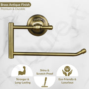 Plantex 304 Grade Stainless Steel Napkin Hanger for Wash Basin/Towel Holder for Bathroom/Towel Ring/Bathroom Accessories - Skyllo (Antique)