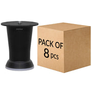 Plantex 4 Inch Sofa Legs for Bed Furniture/Sofa Legs for Table/Sofa Support Legs with Rubber Grip (Blac, 8 Pcs)