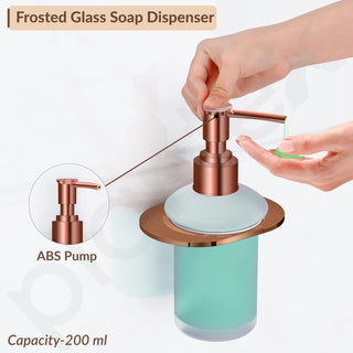Plantex Smero Pure Brass Made Handwash Holder for wash Basin/Liquid Soap Dispenser/Shampoo Dispenser - Smart (PVD Rose Gold)