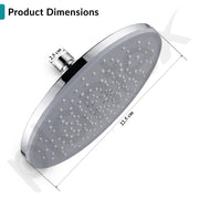 Plantex ABS 9 Inch Round Head Shower/Overhead Rain Shower/Shower for Home/Hotel/Adjustable Shower Head for Bathroom - Pack of 1 (Chrome, D639)
