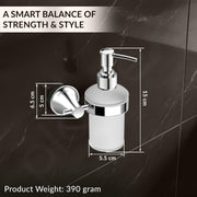 Plantex Liquid Soap Dispenser for Bathroom/Pure Brass Shampoo Dispenser/Handwash Dispenser/Bathroom Accessories - Pack of 1 (APS-EFL-07, Chrome)