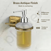 Plantex 304 Grade Stainless Steel Liquid Soap Dispenser/Shampoo Dispenser/Hand Wash Dispenser/Bathroom Accessories - Squaro (Antique)