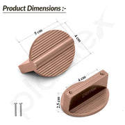 Plantex Knobs for Drawers/Drawer Knobs/Round Knob for Cabinets/Pull-Push Knob for Kitchen/Bedroom Drawer - Pack of 4 (Rose Gold)