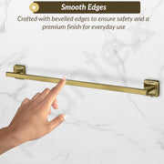 Plantex 304 Grade Stainless Steel Bathroom Towel Hanger/Single Towel Rod/Towel Holder for Wash basin/BAthroom Accessories - Decan (Brass Antique)