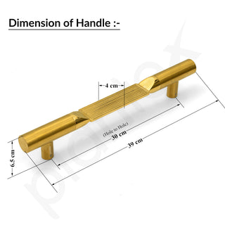 Plantex Door Handle/15 Inch Main Door Handle/Handle for Wooden Door/Pull-Push Door Handle/Door Accessories (Pack of 1, Gold) 3 Years Warranty