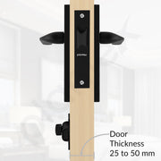 Plantex Heavy Duty Door Lock ÃƒÂ¢Ã¢â€šÂ¬Ã¢â‚¬Å“ Bathroom Door Lock/Mortise 8inch Keyless Plate Handle Set for Home/Bathroom/Store Room/Balcony/Office with Baby Latch (8060, Z-Black)