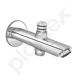 Plantex Pure Brass Bathtub Spout with Brass Wall Flange/Button Attachment for Hand Shower -(BAL-522-Mirror-Chrome)