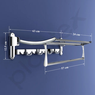 Plantex Stainless Steel Towel Holder in Bathroom/Towel Holder/Bathroom Towel Hanger for Wall/Towel Rack/Bathroom Accessories (24 Inch) Chrome Finish