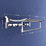 Plantex Stainless Steel Towel Holder in Bathroom/Towel Holder/Bathroom Towel Hanger for Wall/Towel Rack/Bathroom Accessories (24 Inch) Chrome Finish
