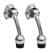 Plantex Door Stopper for Main Door/5-Inch Stopper with Rubber Grip/Stoppers for Wooden Door/Stops for Door â€“ Pack of 2 (Chrome)
