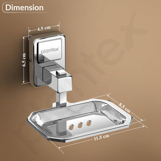 Plantex 304 Grade Stainless Steel Wall Mounted Soap Holder for Bathroom/Soap Dish Stand/Soap Case/Bathroom Accessories - Darcy (Chrome)
