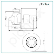 Plantex Pure Brass 40mm Thread Diameter Metropole Flush Valve for Toilet/Toilet Flush/Flush Valve for Urinal Commercial and Residential Use -(ALD-1302-Chrome)