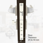 Plantex Triple Security Door Lock for Home/Main Door Lock Set with 3 Years of Warranty/Mortise Lock for Door with Brass Lock Body & Cylinder(7090 - Satin White & Chrome Finish)