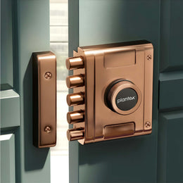 Plantex Stainless Steel Deadbolt Lock/Pentabolt Main Door Lock/5-Point Security Door Lock Set with Anti theft Mechanism -  5 Years of Warranty (PVD Rose Gold)