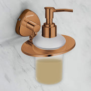 Plantex J4 Stainless Steel Liquid Soap Dispenser/Shampoo Dispenser for Wash Basin/Hand Wash Dispenser Wall Mounted/Bathroom Accessories (PVD Rose Gold Finish) Angel