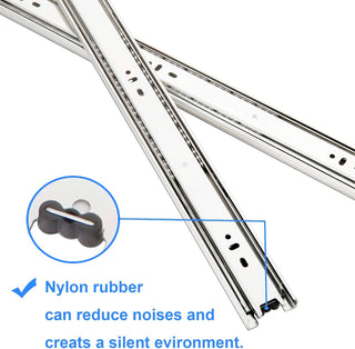 Plantex Drawer Channel/Regular Ball Bearing/Channel for Drawer/Telescopic Channel for Wooden & Metals Drawers in Kitchen, Wardrobe, (22-Inch,Silver) 1 Pair Set