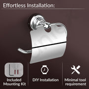 Plantex 304 Grade Stainless Steel Toilet Paper Roll Holder/Tissue Paper Holder/Toilet Paper Holder in Bathroom/Kitchen/Bathroom Accessories Pack of 1, Skyllo (Chrome)