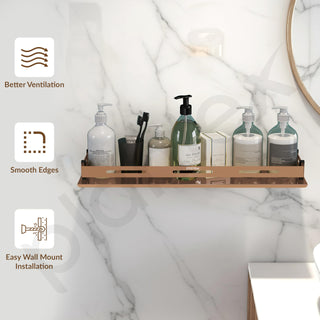 Plantex Stainless Steel Shelf for Bathroom/Multipurose Bathroom Shelf/Stand/Rack/Bathroom Organiser (18 x 5 Inch, PVD Rose Gold)