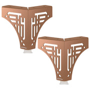 Plantex Heavy Duty Round 4 inch Spare Sofa Legs for Bed Furniture/Sofa Legs for Furniture Fitting/Table Legs/Sofa Leg Set of 2 pcs (Rose Gold)