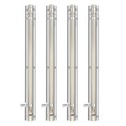Plantex Heavy Duty 12-inch Joint-Less Tower Bolt for Wooden and PVC Doors for Home Main Door/Bathroom/Windows/Wardrobe - Pack of 4 (703, Silver & Chrome)