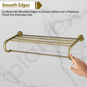 Plantex 304 Grade Stainless Steel 24 inch Towel Rack for Bathroom/Towel Stand/Hanger/Bathroom Accessories - Daizy (Antique)
