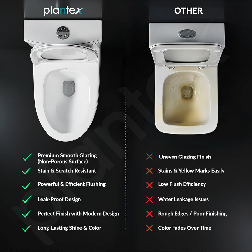 Plantex Platinum Ceramic Rimless Western Commode/ One Piece Floor ...