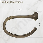 Plantex Smero Pure Brass Napkin Hanger for bathroom/Hand Napkin Ring/Napkin Holder for Wash Basin/Bathroom Accessories - Contrive(Rich Antique)