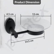 Plantex 304 Grade Stainless Steel Soap Holder for Bathroom/Wall Mounted Soap Holder/Bathroom Accessories - Oreva (Black)