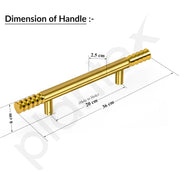 Plantex Heavy-Duty Golden Lotus 14 Inch Main Door Handle for Home/Glass & Wooden Door/Pull-Push Handle for Home/3 Years Warranty Pack of 1 (Gold)