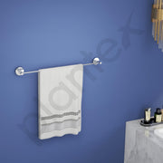 Plantex Smero Pure Brass Towel Hanger for Bathroom/Single Towel Rod/Towel Bar/Bathroom Accessories - Circle (24 Inch-Chrome)
