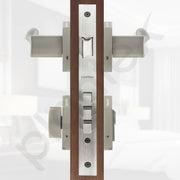 Plantex Premium Main Door Lock Set with 3 Years Warranty - Mortise Lock for Home (PT-002- Satin)