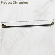 Plantex Smero Pure Brass Towel Hanger for Bathroom/Single Towel Rod/Towel Bar/Bathroom Accessories - Contrive (24 Inch-Rich Antique)