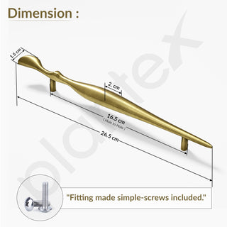 Plantex Cabinet Handle/160mm Handle for Cabinet/Furniture/Door Pull-Push Handle for Home/Office - Pack of 1 (Brass Antique)