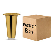 Plantex 4 Inch Sofa Legs for Bed Furniture/Sofa Legs for Table/Sofa Support Legs with Rubber Grip (Gold, 8 Pcs)