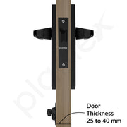Plantex Heavy Duty Door Lock ÃƒÂ¢Ã¢â€šÂ¬Ã¢â‚¬Å“ Bathroom Door Lock/Mortise 8inch Keyless Plate Handle Set for Home/Bathroom/Store Room/Balcony/Office with Baby Latch (8114, DC-Black & Z-Black)