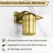 Plantex Tumbler Holder for Bathroom/Stainless Steel Toothbrush Holder/Toothpaste Holder/Bathroom Accessories Ã¢â‚¬â€œ Pack of 1, Aqua (Brass Antique)