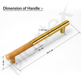Plantex Door Handle/14 Inch Main Door Handle/Stainless Steel and Aluminium Door Handle/Pull-Push Door Handle/Door Accessories (Pack of 1, Gold)