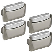 Plantex Drawer Kadi/3 Inch Chest Handle for Drawer/Rectangular Cabinet Kadi/Pull-Push Kadi for Home/Office Drawer - Pack of 4 (DTK-295, Satin White & Chrome)