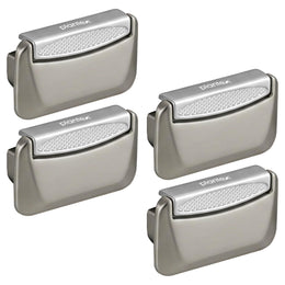 Plantex Drawer Kadi/3 Inch Chest Handle for Drawer/Rectangular Cabinet Kadi/Pull-Push Kadi for Home/Office Drawer - Pack of 4 (DTK-295, Satin White & Chrome)