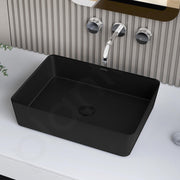 Plantex Melamine Wash Basin/Counter Top Washbasin for Bathroom/Restaurants/Office (Black, 18 x 13 x 4.5 Inch)