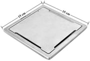 Plantex 304 Grade Stainless Steel Bathroom 6x6 Inches Square Floor Drain/Bathroom Jali for Drain/Bathroom Accessories (Matt Finish)