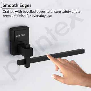 Plantex 304 Grade Stainless Steel Napkin Holder/Towel Holder/Towel Hanger for Kitchen/Towel Ring/Bathroom Accessories - Darcy (Black)