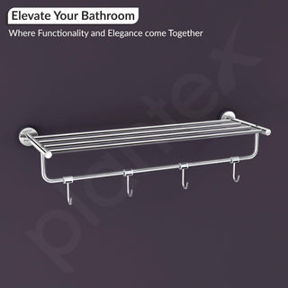 Plantex Stainless Steel 24 Inch Towel Rack for Bathroom/Towel Holder/Towel Stand/Towel Hanger/Bar/Bathroom Accessories - Pack of 1 (Chrome)