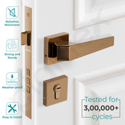 Plantex Premium Main Door Lock With 3 Years Warranty - Mortise Lock Set for Home (PT-004- Rose Gold)