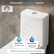 Plantex Platinum Ceramic Commode Toilet/S Trap One Piece Western Toilet/Rim Washdown Flush Commode with Soft Close Toilet Seat Cover (White, Ultra)