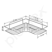 Plantex Self Adhesive Corner Shelf for Wall/Stainless Steel Bathroom Shelf/Kitchen Corner Shelf/Bathroom Organizer Without Drill-Pack of 4 (Chrome)