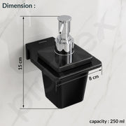 Plantex Liquid Soap Dispenser for Bathroom/Acrylic Shampoo Dispenser/Hand wash Dispenser/Bathroom Accessories - Pack of 1 (VIB-137, Black)