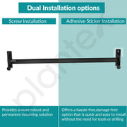 Plantex Towel Holder for Bathroom/24 inch Single Towel Rod/Towel Bar/Towel Hanger/Bathroom Accessories -Pack of 1 (1511, Black)
